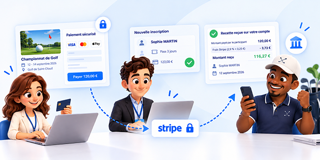 Paiement des participants directement vers le compte Stripe de l'organisateur