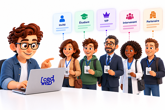 Catégories et options d'inscription des participants
